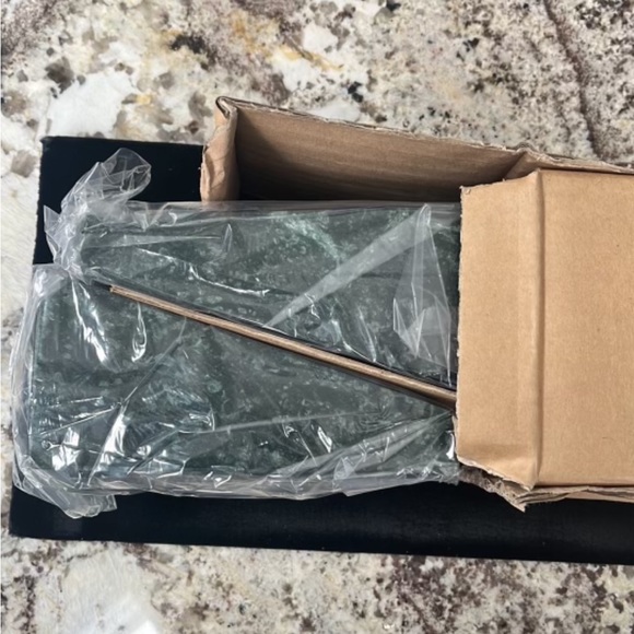 New Stunning Viking Green Marble Maul Book Ends.  Weight is 4 pounds each. - Picture 8 of 10